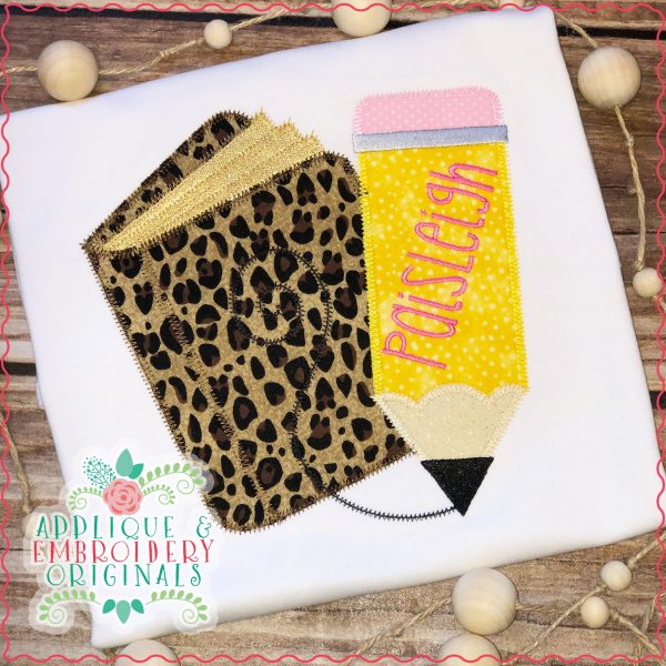 2690 Book wit Pencil All-In-One Applique Design - Image 3