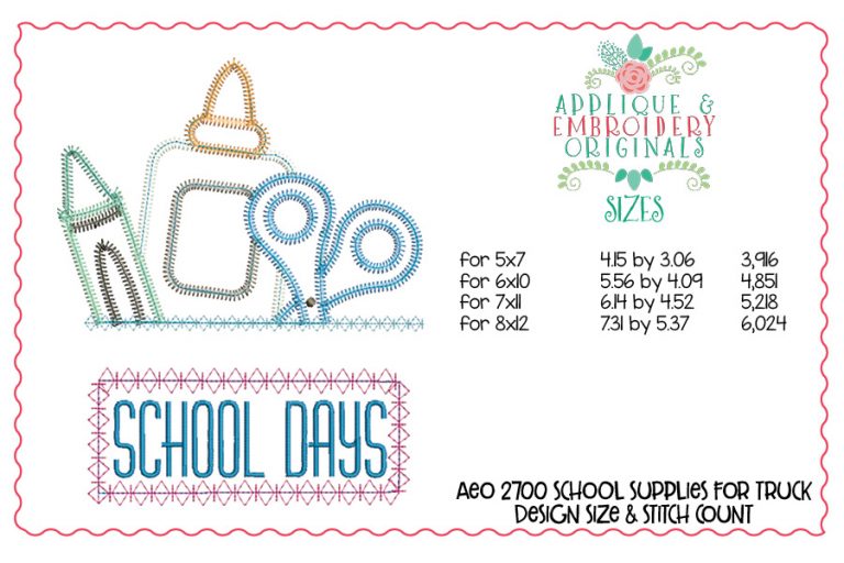 2700 School Supplies Interchangeable Design for Truck - Image 4