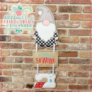 2716 Sewing Machine & Plaque Interchangeable for Gnome In-The-Hoop Design