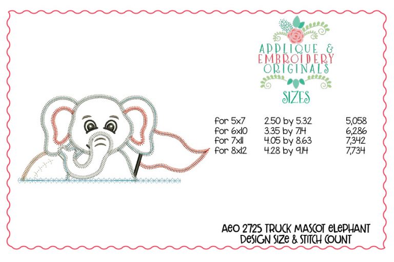 2725 Elephant Mascot Interchangeable Design for Truck - Image 4