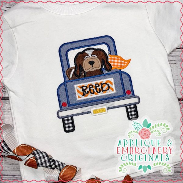 2838 Truck Mascot Hound Dog Applique Design - Image 2
