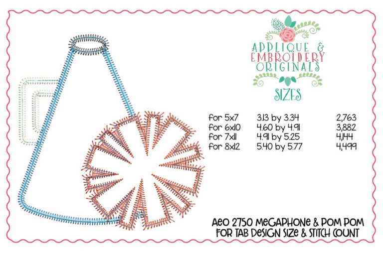 2750 Megaphone Pom Pom Interchangeable Tab Design - Image 6