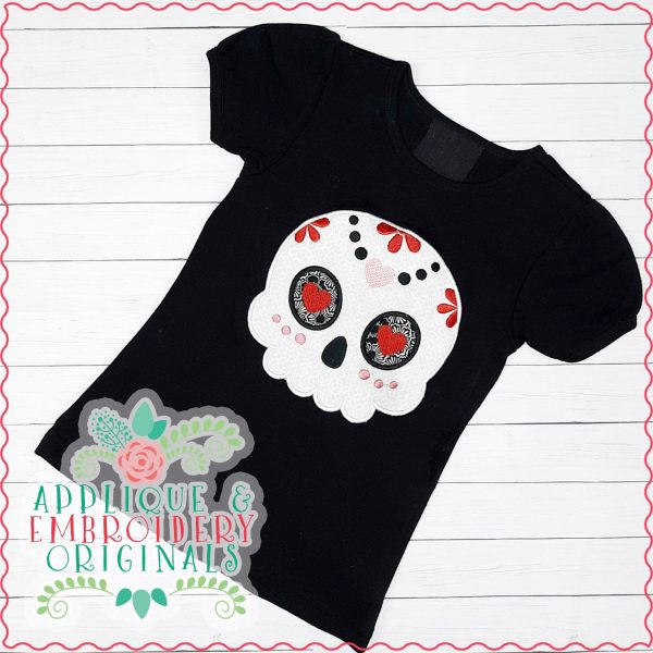 2770 Sugar Skull Version 5 Applique Design - Image 2