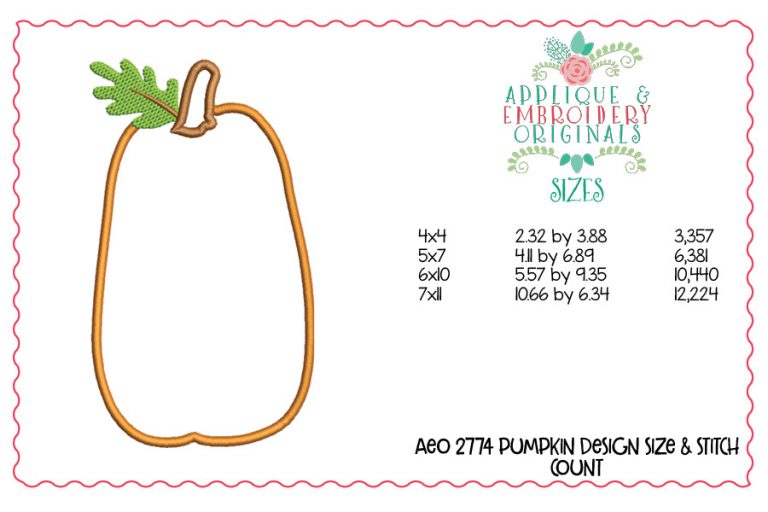 2774 Pumpkin Applique Design - Image 3