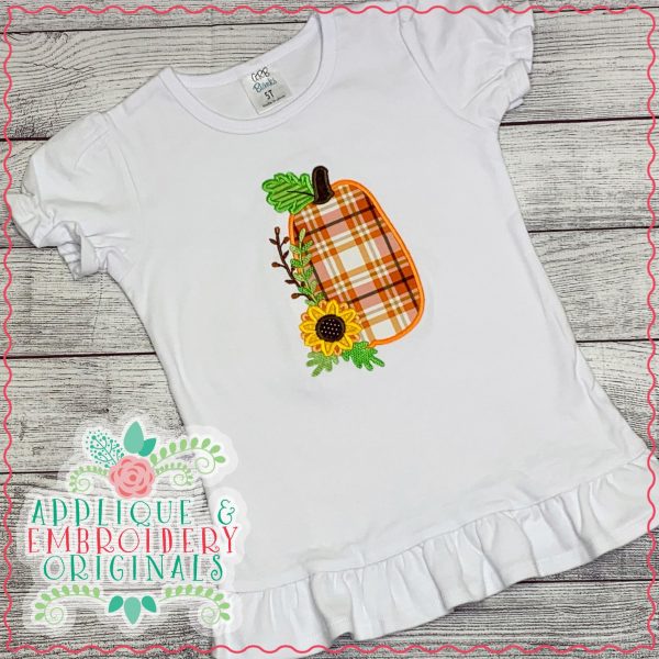 2779 Pumpkin with Flower Applique Design - Image 2
