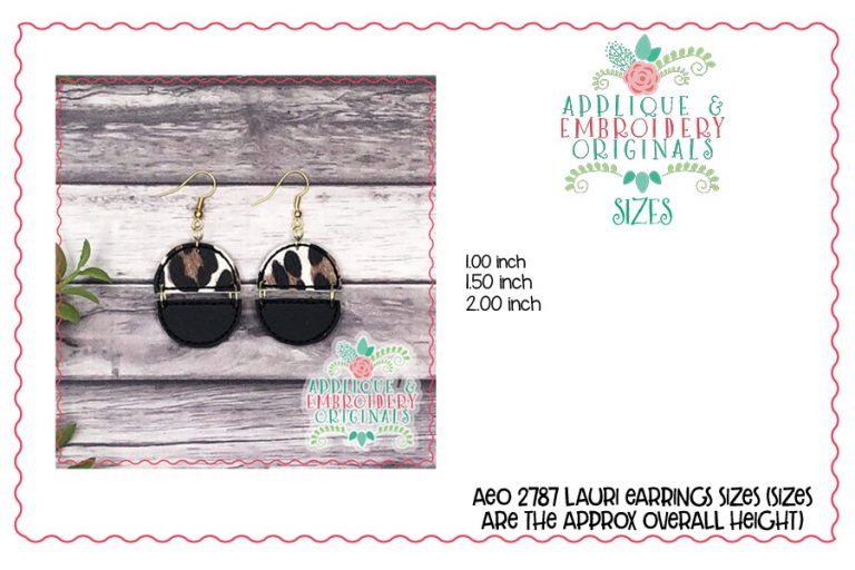 2787 Lauri Earrings In-The-Hoop Design - Image 2