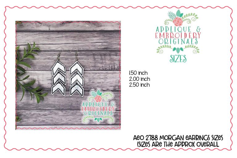 2788 Morgan Earrings In-The-Hoop Design - Image 2
