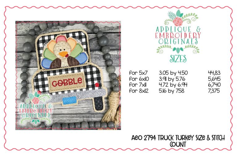 2794 Turkey Interchangeable Design for Truck - Image 3