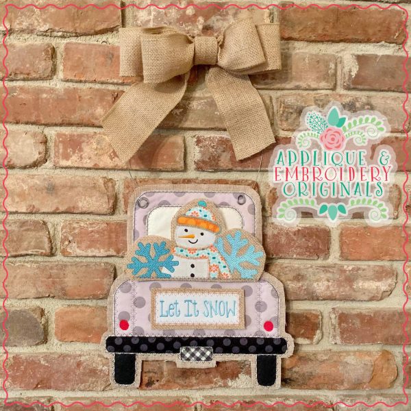 2823 Snowman and Flakes Interchangeable Design for Truck - Image 2