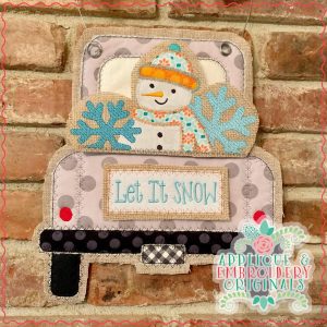 2823 Snowman and Flakes Interchangeable Design for Truck