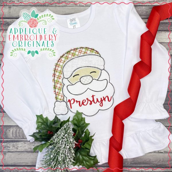 2835 Santa Triple Stitch Applique Design - Image 2
