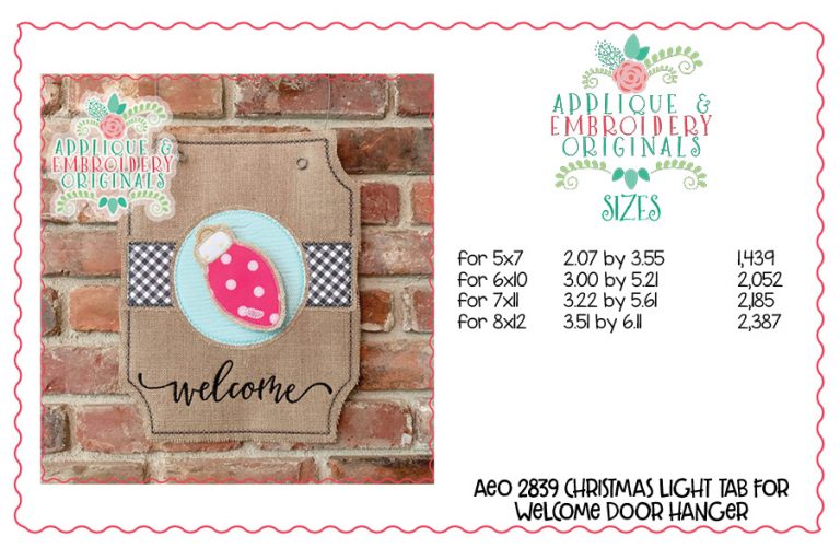 2842 Christmas Tab Set for Welcome Door Hanger - Image 5