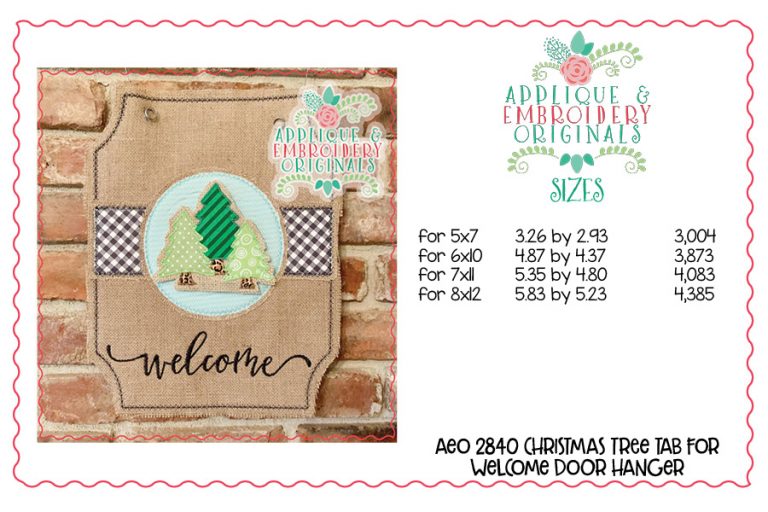 2842 Christmas Tab Set for Welcome Door Hanger - Image 4