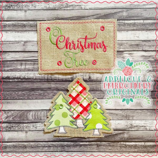 2855 Christmas Tree Trio Interchangeable for Gnome In-The-Hoop Design - Image 3