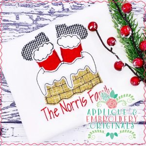 2860 Santa Legs Chimney All-In-One Applique Design