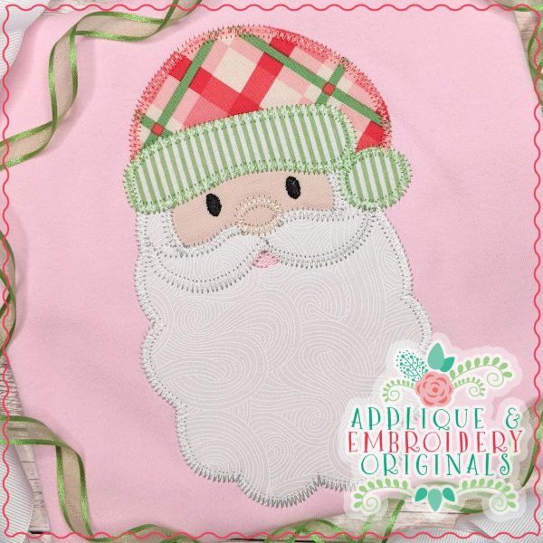 2867 Santa with Beard Zig Zag Applique Design - Image 2