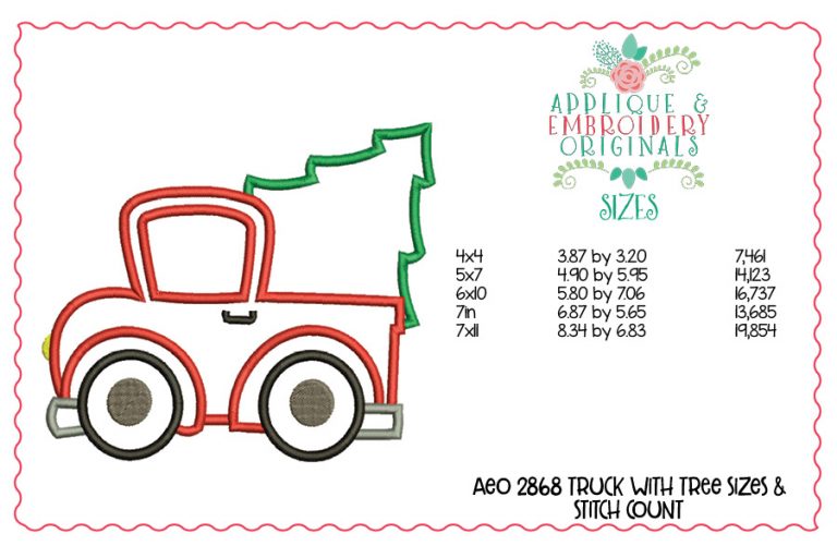 2868 Truck with Tree Applique Design - Image 3