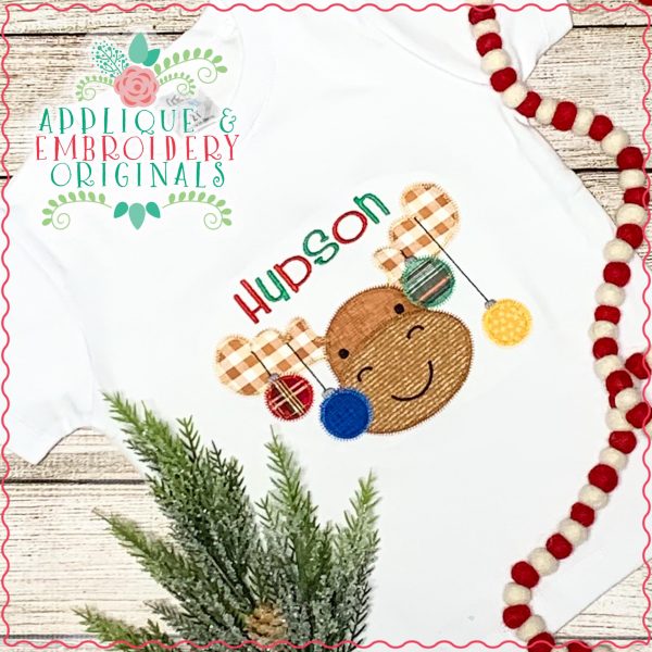 2870 Moose with Ornaments All-In-One Applique Design - Image 2