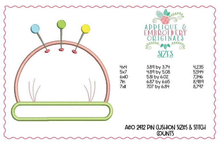 2412 Pin Cushion Applique Design - Image 2