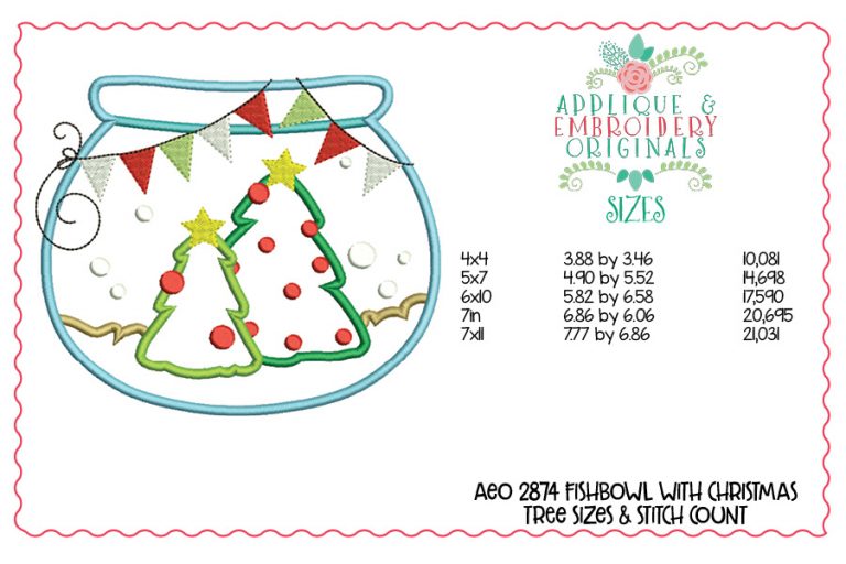 2879 Christmas Fishes Applique Design Set - Image 5