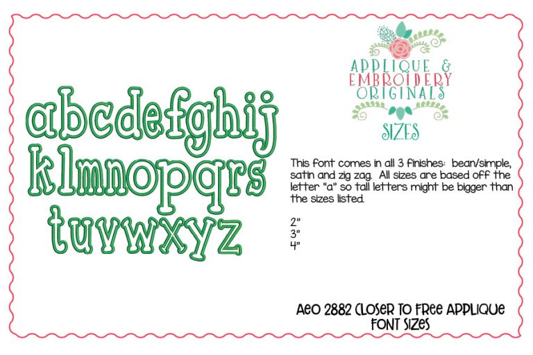 2882 Closer to Free Applique Font - Image 8