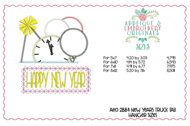 2884 New Year's Tab Interchangeable Design for Truck - Image 3