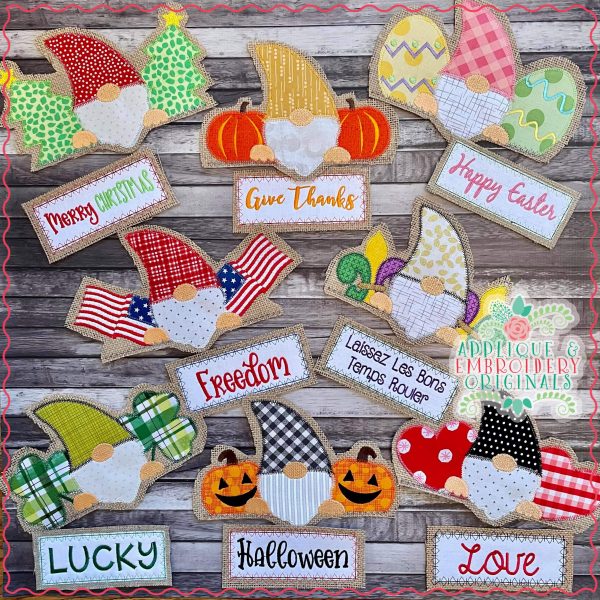 2924 Gnome Holiday Tab Set Interchangeable Design for Truck - Image 2