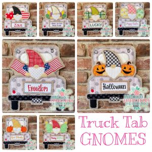 2924 Gnome Holiday Tab Set Interchangeable Design for Truck