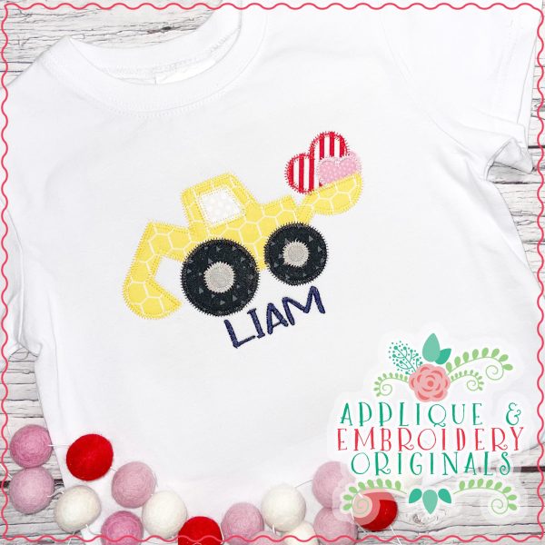2887 Digger with Hearts All-In-One Applique Design - Image 3