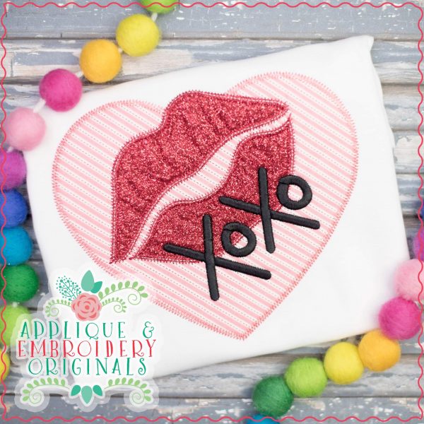 2889 Heart with Lips All-In-One Applique Design - Image 4