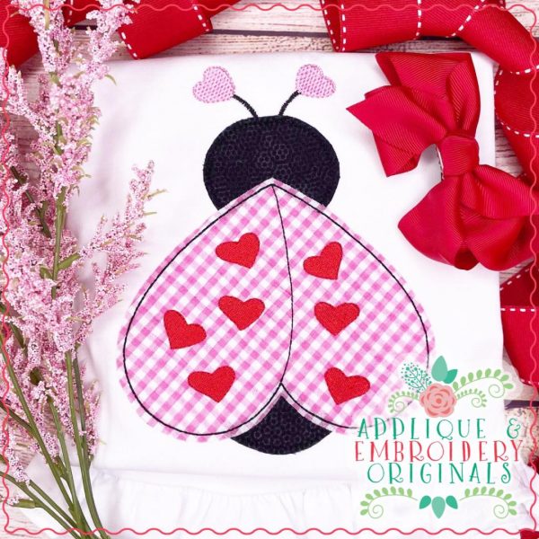 2891 Ladybug Valentine All-In-One Applique Design - Image 5