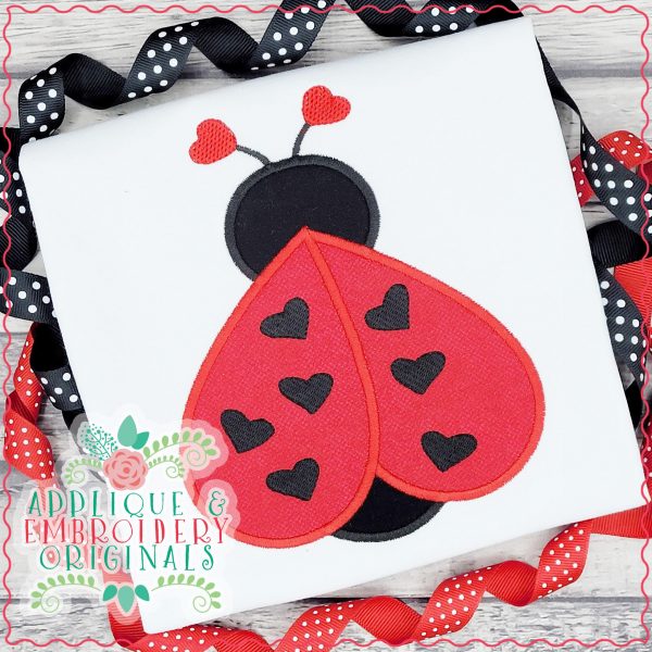 2891 Ladybug Valentine All-In-One Applique Design - Image 4