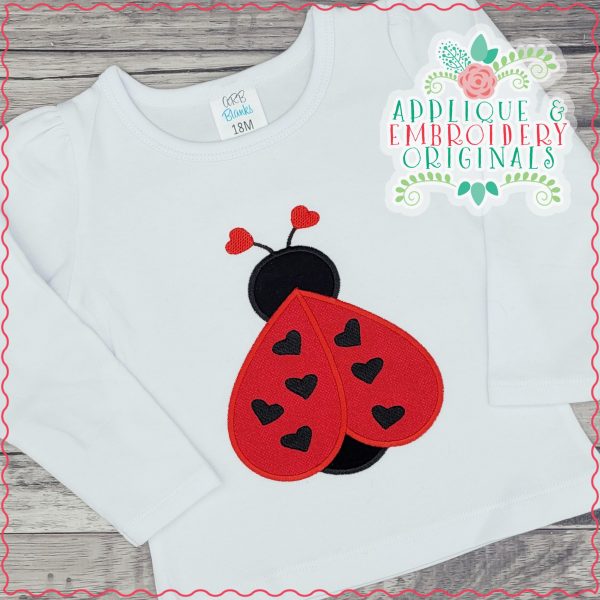 2891 Ladybug Valentine All-In-One Applique Design - Image 3