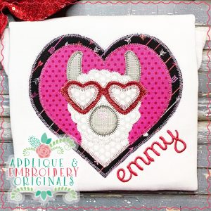 2893 Valentine Llama All-In-One Applique Design