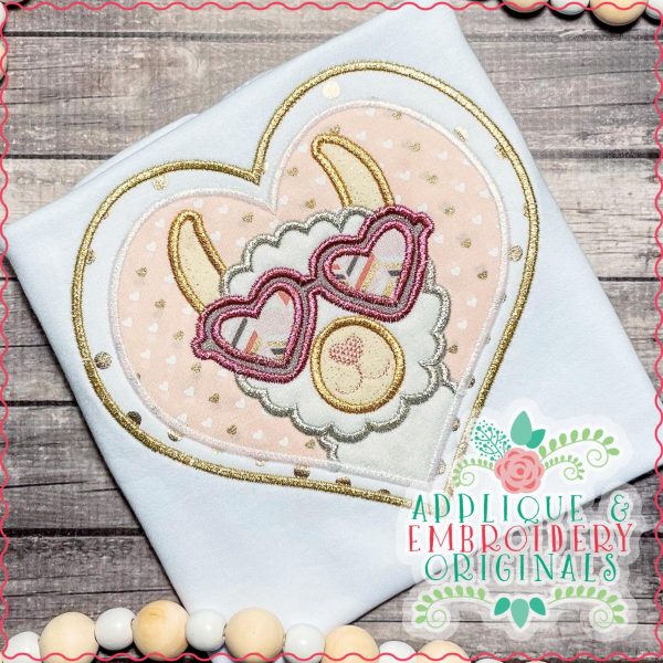 2893 Valentine Llama All-In-One Applique Design - Image 3