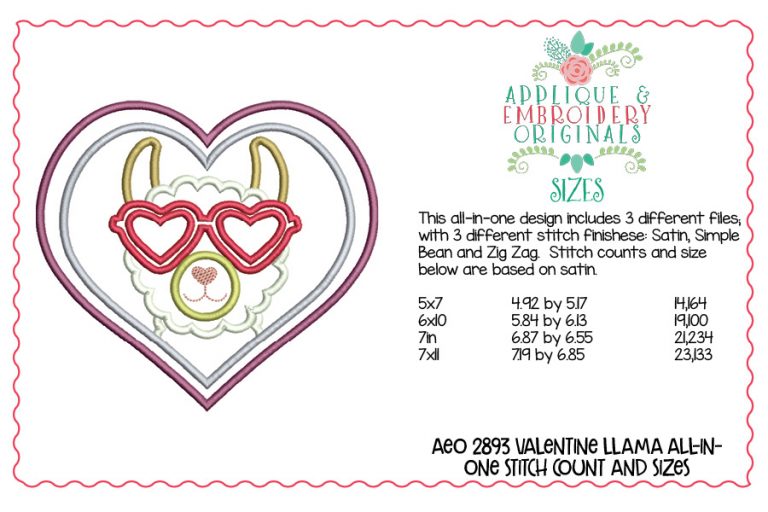 2895 Valentine 2021 All-In-One Applique Design Set - Image 2