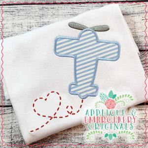 2894 Valentine Plane All-In-One Applique Design