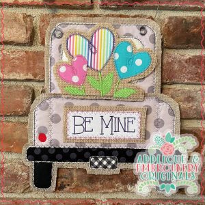 2897 Heart Flowers Tab Interchangeable Design for Truck