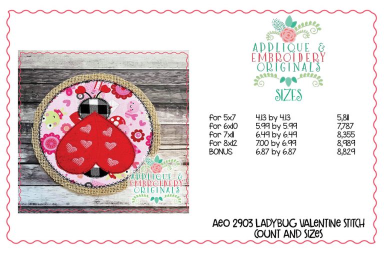 2903 Ladybug Valentine Welcome Interchangeable Tab Design - Image 6