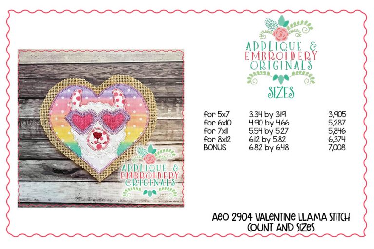 2904 Valentine Llama Welcome Interchangeable Tab Design - Image 5