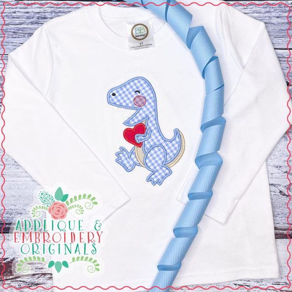2908 Dinosaur Heart Applique Design - Image 2