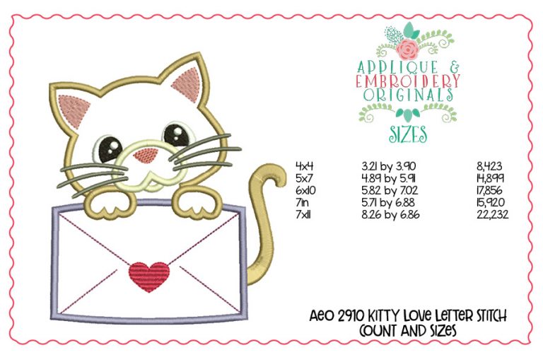 2914 Valentine's Animals 2021 Applique Design Set - Image 5