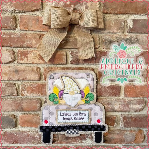 2919 Gnome with Fleur De Lis Tab Interchangeable Design for Truck - Image 3