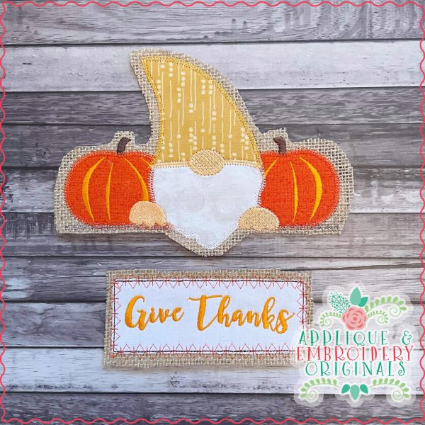 2922 Gnome with Pumpkin Tab Interchangeable Design for Truck - Image 2