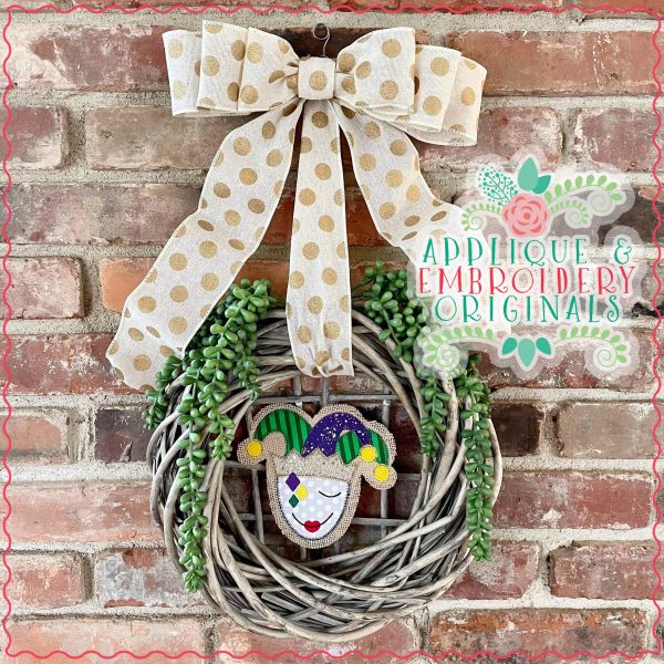 2925 Mardi Gras Jester Mask Welcome Interchangeable Tab Design - Image 4