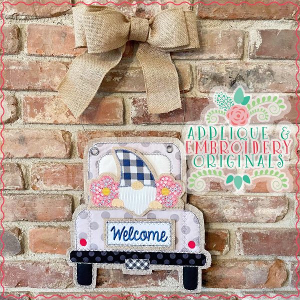2929 Gnome with Flowers Tab Interchangeable Design for Truck - Image 3