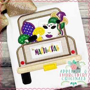 2941 Mardi Gras Truck Applique Design