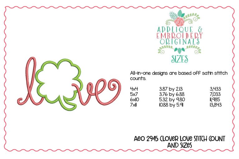 2945 Clover Love All-In-One Applique Design - Image 3