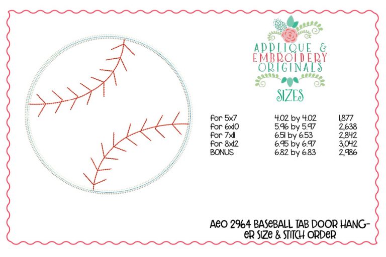 2964 Baseball Welcome Interchangeable Tab Design - Image 5