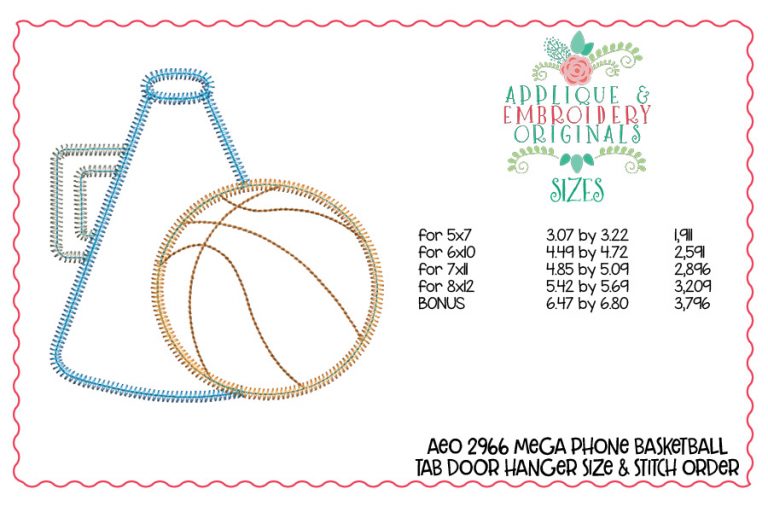 2966 Megaphone Basketball Welcome Interchangeable Tab Design - Image 6